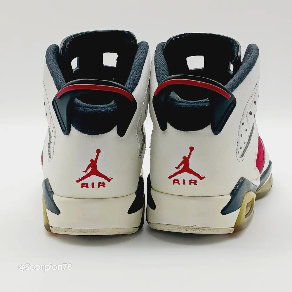 Jordan 6 Retro "Carmine" 2014 Basketball Shoes Size 4.5 Youth/6 Women - Picture 7 of 13
